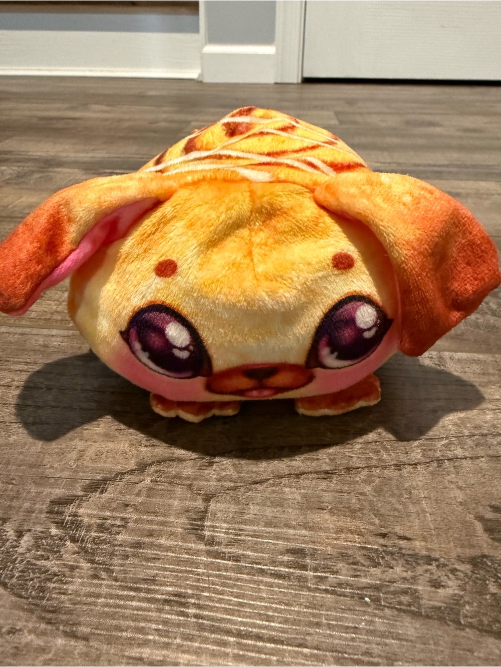 Cookeez Orange & Pink Plush cinnamon roll Puppy stuffed Toy